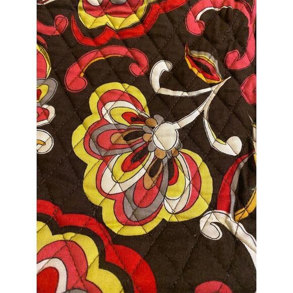 Retired Vera Bradley Puccini Pattern Medium Shoulder Bag Quilted Floral Brown - Picture 2 of 7